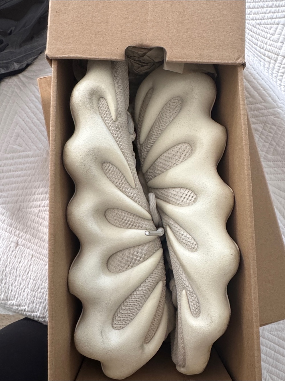 Unique Sculpted Foam Sneakers in Light Beige